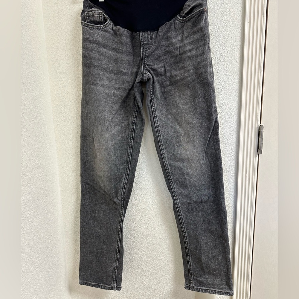 Old Navy Maternity Full Panel Boyfriend Jeans. Sz. 2L 2 Long. Faded gray
